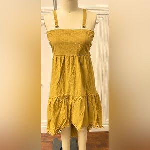 ANTHROPOLOGY- MAEVE: high low strapless midi dress : size XL
